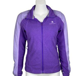 Camel Crown Full Zip Purple Fleece Jacket Womens S Long Sleeve Mock Neck